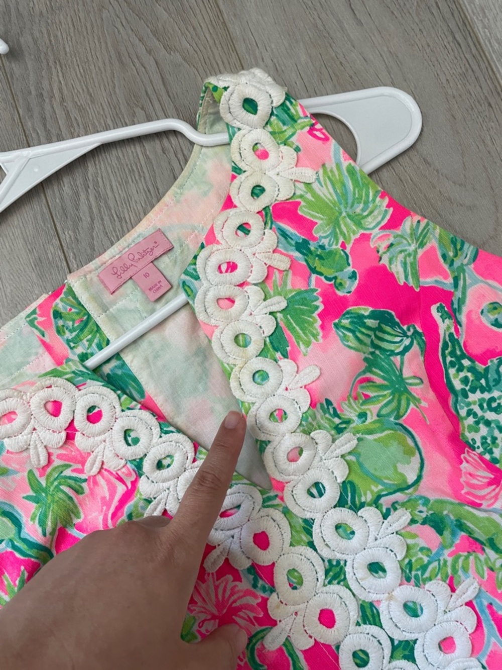 Lilly Pulitzer Dress gabby floral paisley shift womens Green Pink size 10 party - Picture 5 of 7